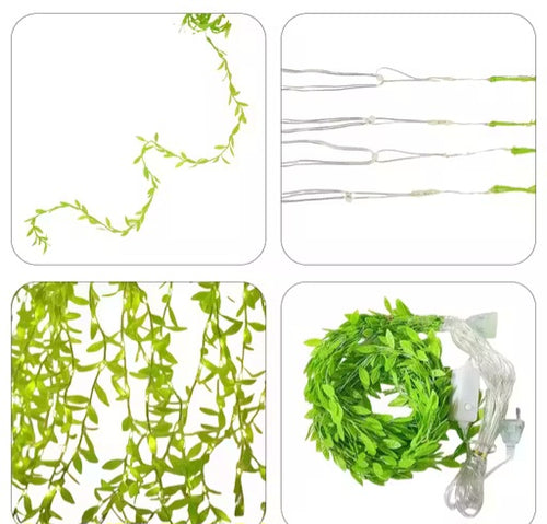 LED Leaf Curtain String Lights – 180 LED Fairy Lights for Home Decor