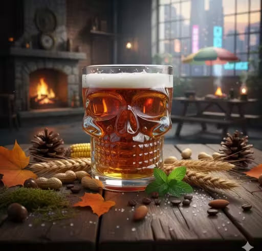 Skull Beer Mug Glass – Premium Cocktail & Juice Glass (500ml)